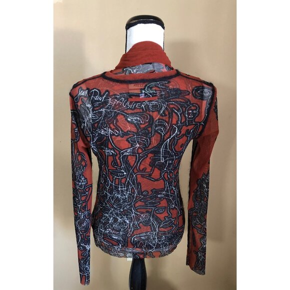 Jean-Paul Gaultier JPG Maille Femme vintage 1990s mesh cardigan tank set - Picture 7 of 14